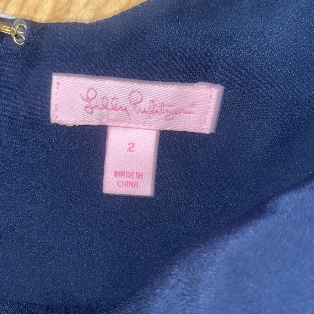 Lilly Pulitzer Gabby Shift Dress True Navy size 4 - Picture 4 of 7
